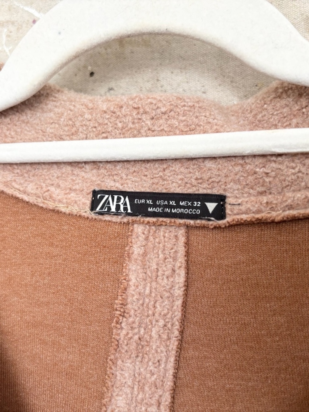 Zara Faux Shearling Half Zip Pullover Sweatshirt - Picture 3 of 5